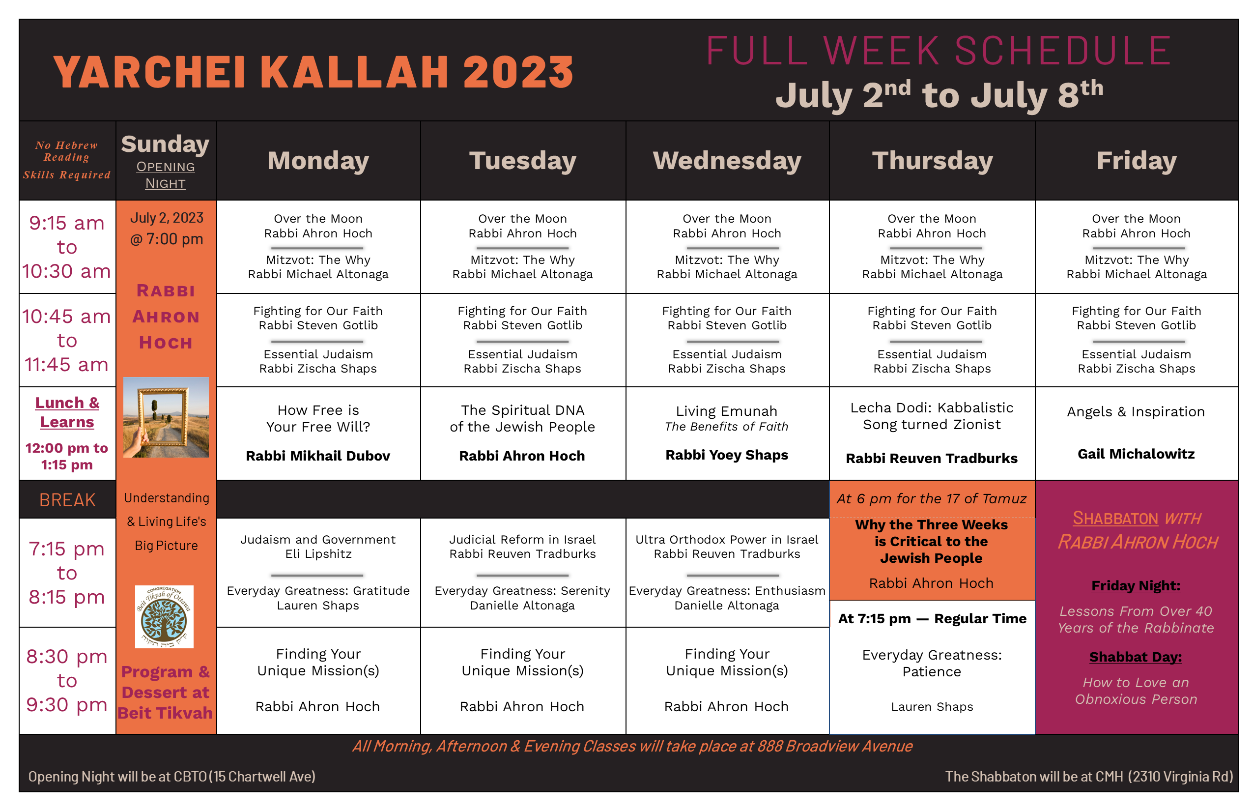yk 2020 schedule